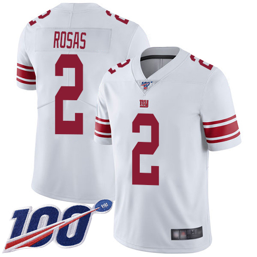 Men New York Giants #2 Aldrick Rosas White Vapor Untouchable Limited Player 100th Season Football NFL Jersey